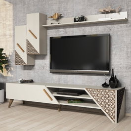 Hanah Home Beril - Mueble de TV Crema